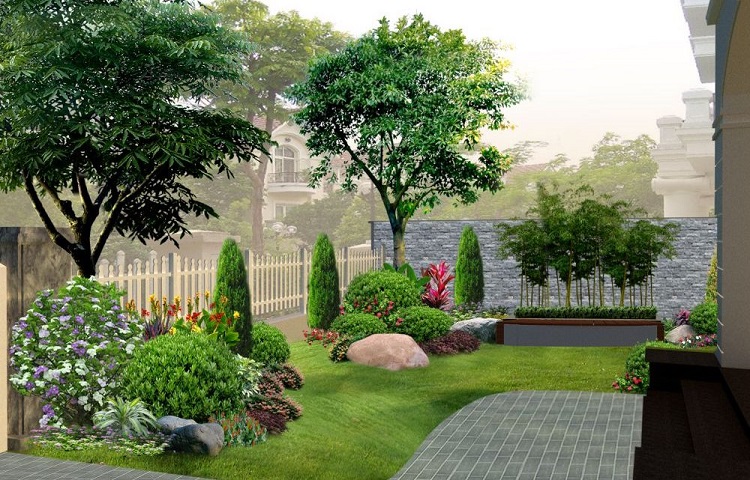 Nguyên tắc thiết kế sân vườn đẹp, đơn giản
