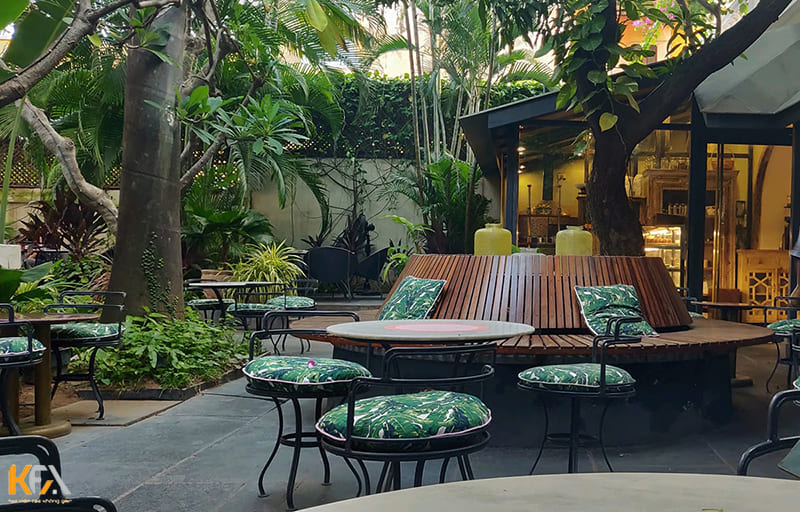 Quán cafe sân vườn phong cách Việt Nam nhằm tôn vinh nét đẹp truyền thống