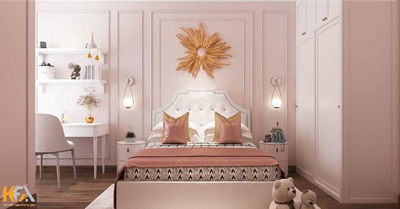 Các phòng ngủ nhỏ cũng có thể áp dụng phong cách tân cổ điển một cách linh hoạt