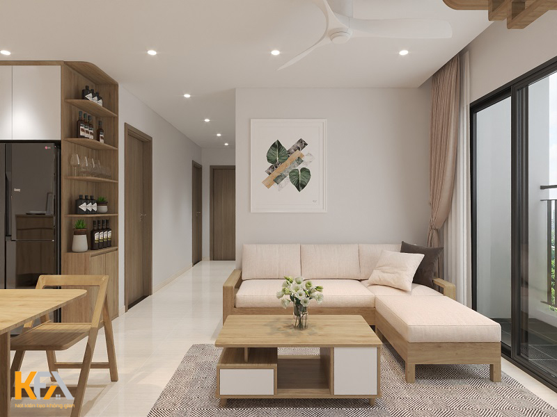 Hoàn thiện căn hộ chung cư 3 phòng ngủ – 70m2 tại Vinhomes Ocean Park