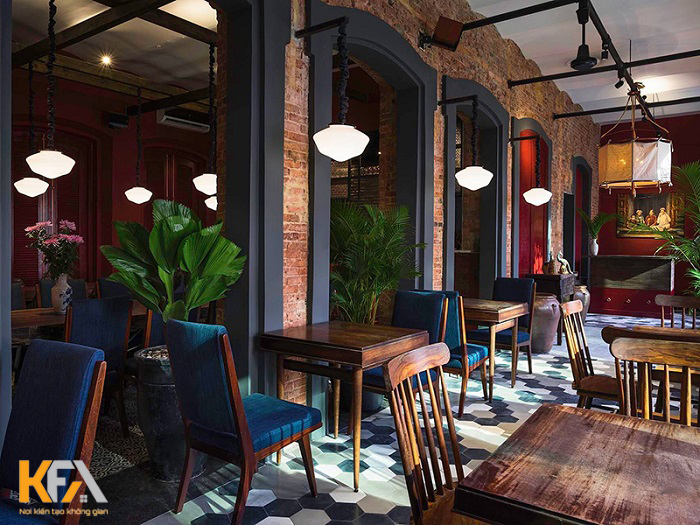 Thiết kế nội thất quán cafe phong cách Đông Dương
