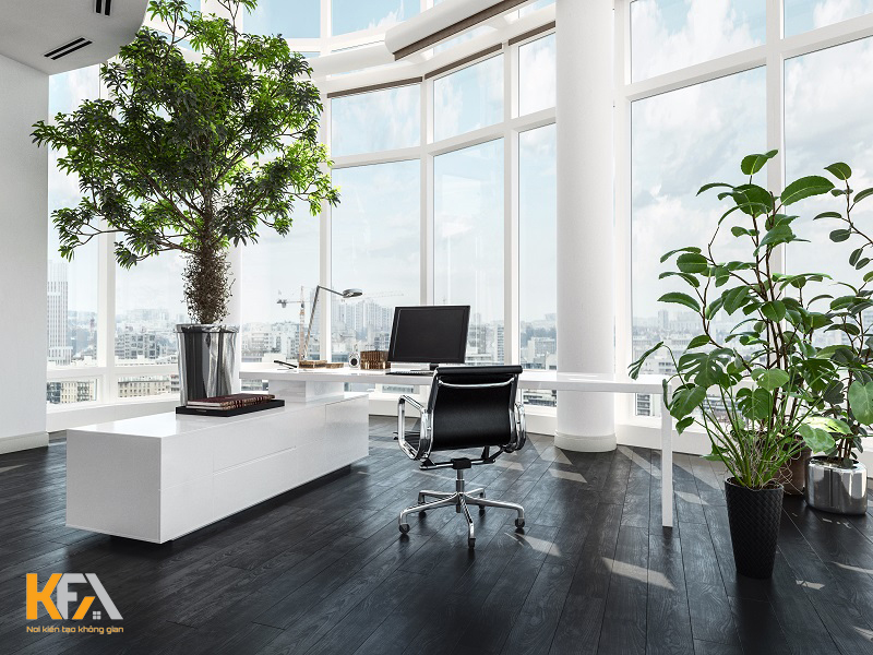 Thiết kế nội thất văn phòng phong cách Eco