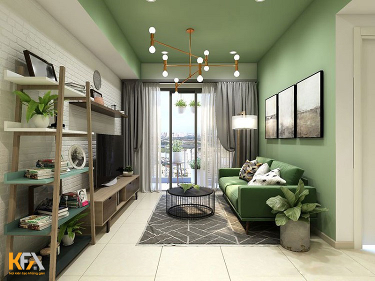 Thiết kế nội thất phòng khách chung cư - Chị Nga