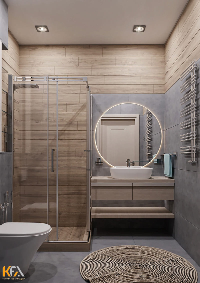 Phòng tắm nhỏ đẹp cho chung cư hiện đại