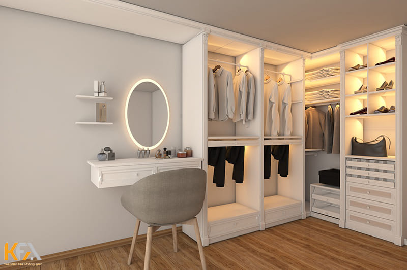 Gương là một trong những sản phẩm nội thất không thể thiếu trong các không gian phòng thay đồ