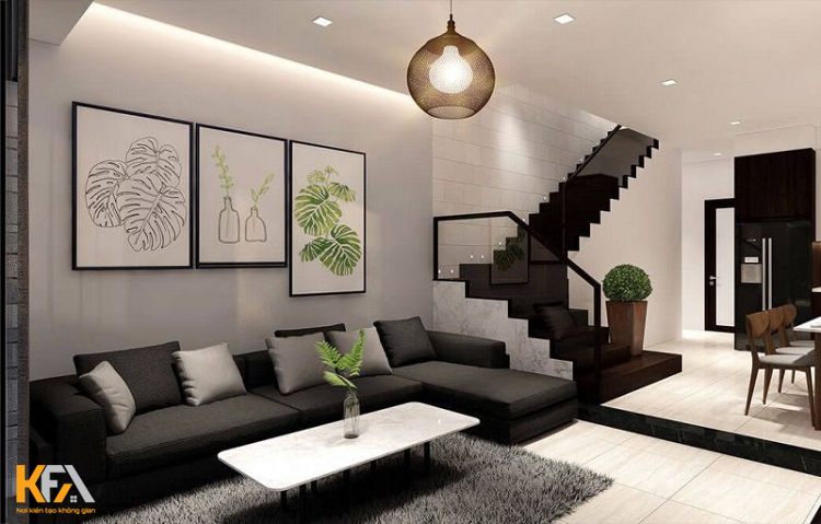Thiết kế nội thất phòng khách nhà ống, nhà phố - Anh Khanh