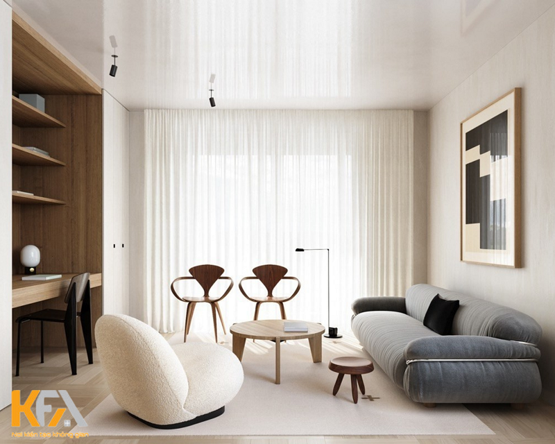 Thiết kế nội thất phòng khách chung cư ấn tượng, thu hút sự chú ý