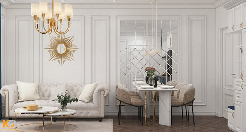 9+ mẫu thiết kế nội thất chung cư tân cổ điển đẹp, siêu sang 2022