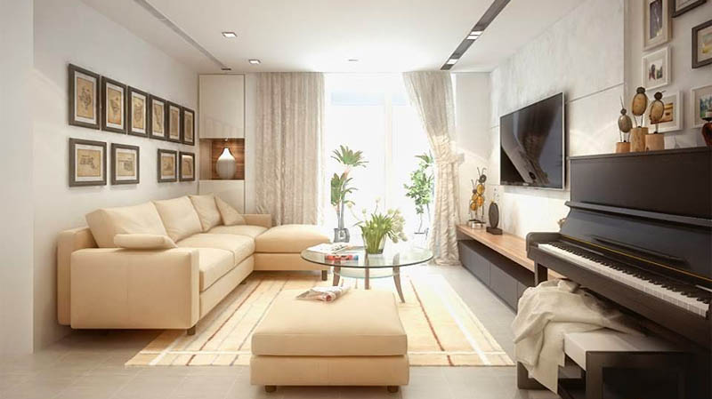 Thiết kế nội thất chung cư 80m2 theo phong cách tối giản - Mẫu 01