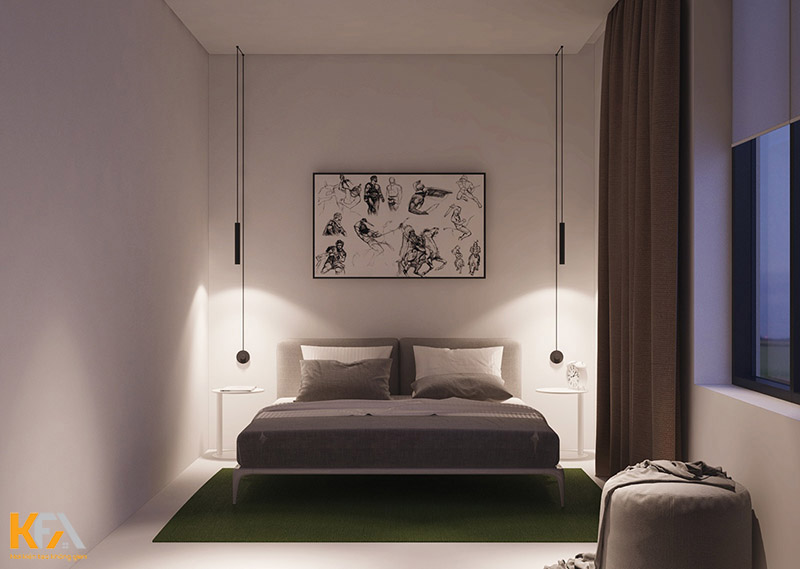 Phòng ngủ thiết kế đơn giản, ấm áp