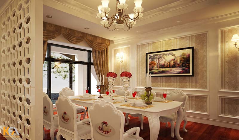Thiết kế nội thất chung cư 150m2 tân cổ điển