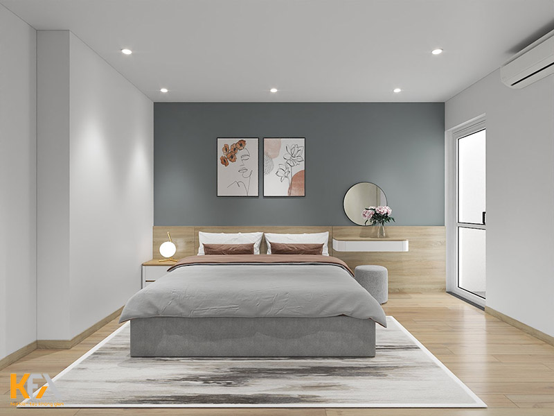 Thiết kế nội thất chung cư với phòng ngủ cho bố mẹ hiện đại