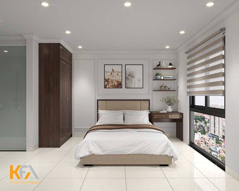Thiết kế nội thất chung cư The One Gamuda 60m2 – 2 phòng ngủ.
