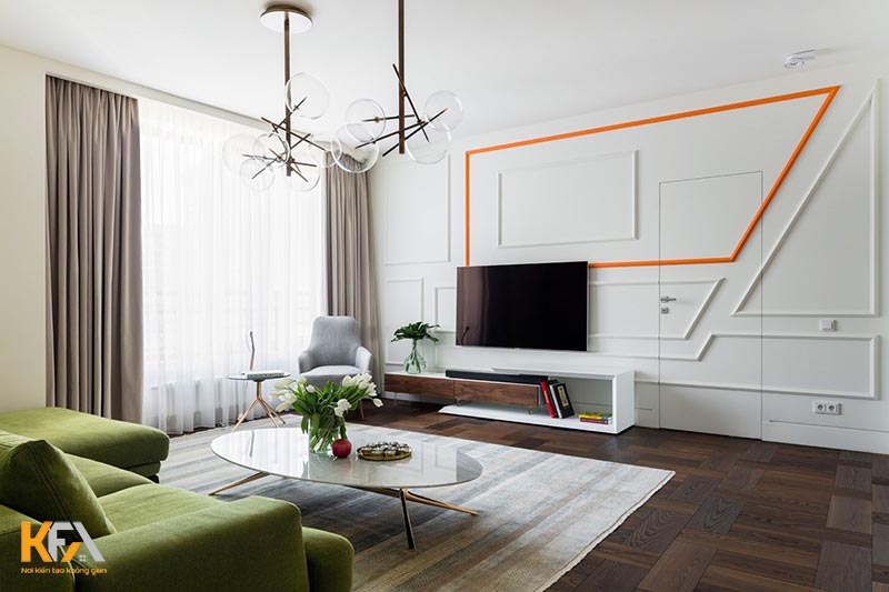 Thiết kế phòng khách chung cư tận dụng tối đa ánh sáng tự nhiên