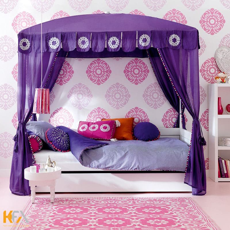 Thiết kế phòng ngủ bé gái phong cách tân cổ điển