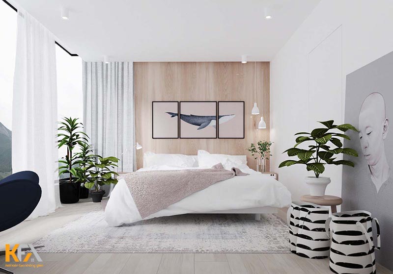 Thiết kế phòng ngủ đơn giản, nhẹ nhàng với màu hồng pastel