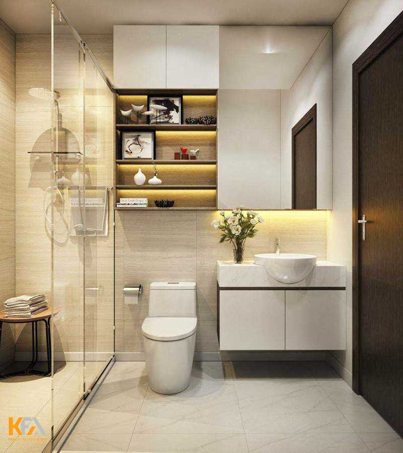 Thiết kế nội thất phòng tắm 3m2 - mẫu 1