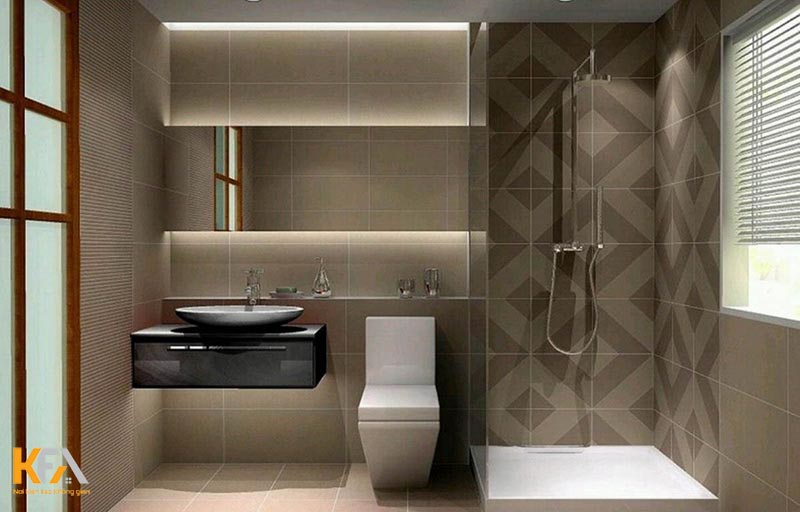 Thiết kế nội thất phòng tắm 4m2 - mẫu 3