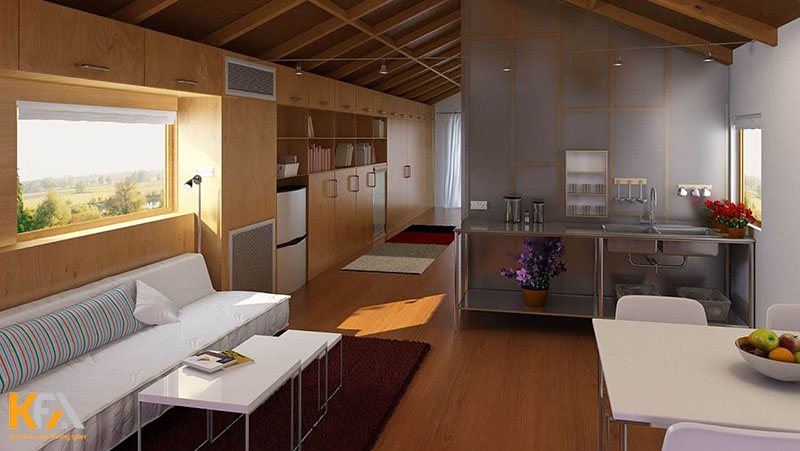 Thiết kế mở giúp không gian nhà ở rộng rãi hơn nhưng vẫn đảm bảo công năng sử dụng