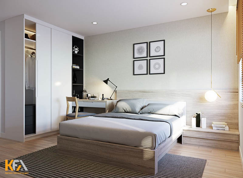 Phòng ngủ 15m2 thiết kế theo phong cách tối giản