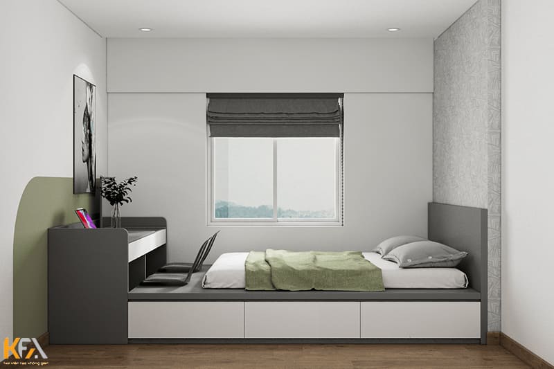 Phòng ngủ không giường 15m2 gam màu trung tính