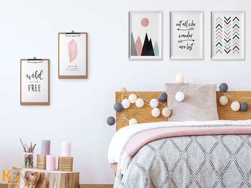 Trang trí phòng ngủ nữ bằng đồ handmade tiết kiệm chi phí