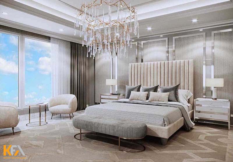 Phòng ngủ Luxury dành cho nữ có view nhìn ra ngoài trời siêu đẹp