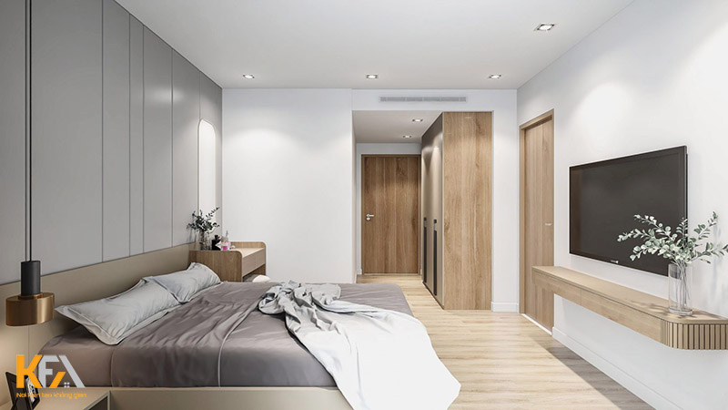 Thiết kế phòng ngủ đẹp cho nữ màu trắng đậm chất hiện đại