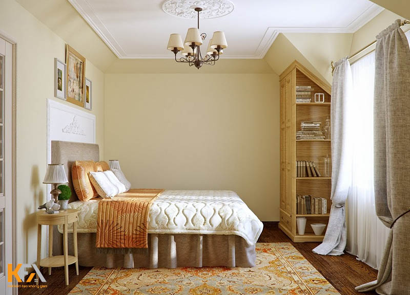 Phòng ngủ diện tích nhỏ ấm áp, hiện đại dành cho nữ