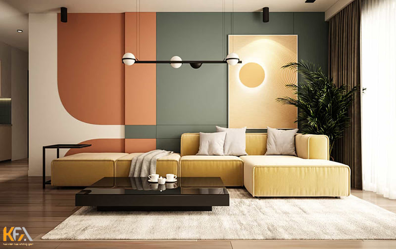 Áp dụng quy tắc kết hợp từ hai khối màu trở lên trong cùng một món đồ hoặc không gian nội thất