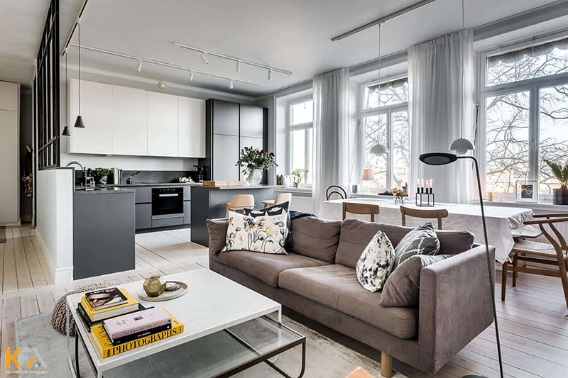 Phong cách Swedish mang lại một không gian sống trang nhã, gọn gàng