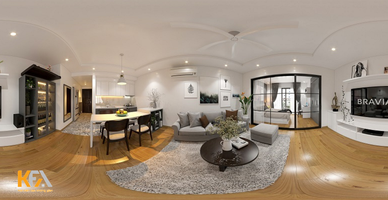 Thiết kế nội thất chung cư 40m2 phong cách Bắc Âu