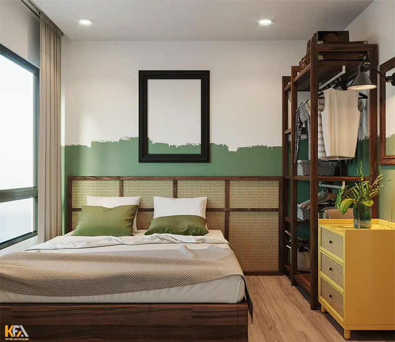 Thiết kế căn phòng ngủ được các KTS trang trí với những gam màu ấn tượng
