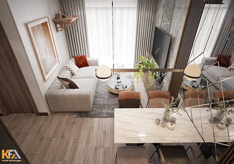 29+ Mẫu thiết kế nội thất chung cư 55m2 tối ưu không gian, chi phí
