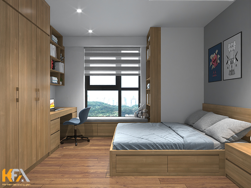 Thiết kế nội thất căn hộ chung cư 120m2-3 phòng ngủ