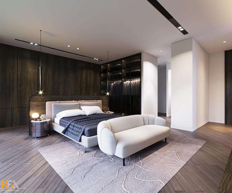 Phòng ngủ Master 60m2 phong cách hiện đại