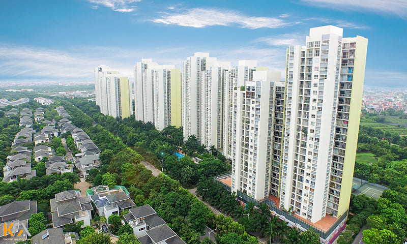 Ngọai quan mãn nhãn của khu chung cư phức hợp tại Hà Nội