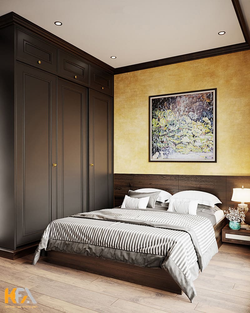 Phòng ngủ phụ sang trọng nhờ màu sắc và cách decor đậm chất cổ điển Pháp