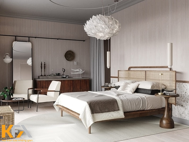 Mẫu phòng ngủ master phong cách Địa Trung Hải đầy đủ tiện nghi