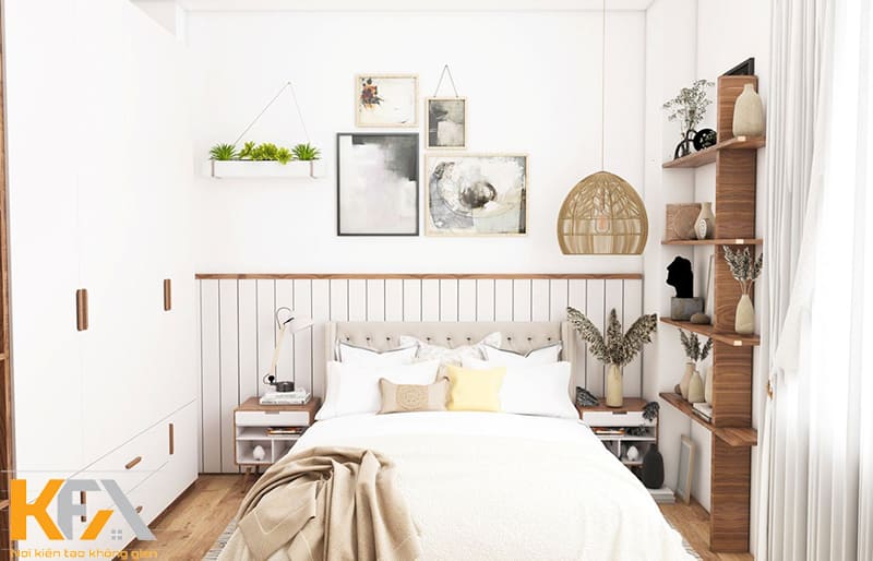 Trang trí phòng ngủ Vintage bằng tranh ảnh là cách làm đơn giản nhưng vô cùng hữu dụng