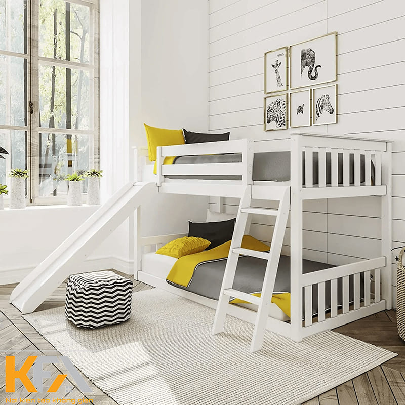 Phòng ngủ giường tầng phong cách Bắc Âu đơn giản