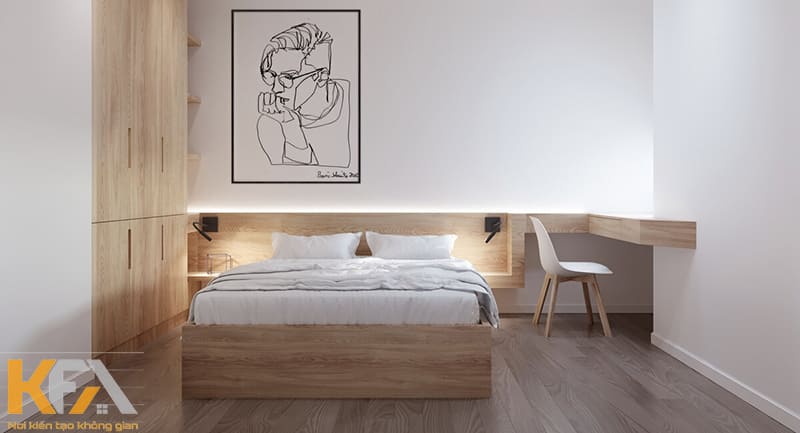 Thiết kế tối giản phù hợp với những phòng ngủ nhỏ hẹp
