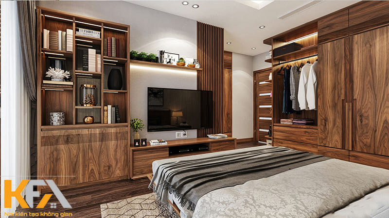 Đơn vị thiết kế nội thất phòng ngủ gỗ tự nhiên uy tín, chất lượng