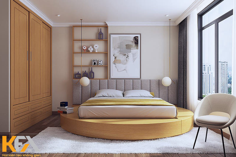 Phòng ngủ hiện đại nội thất gỗ Sồi Nga
