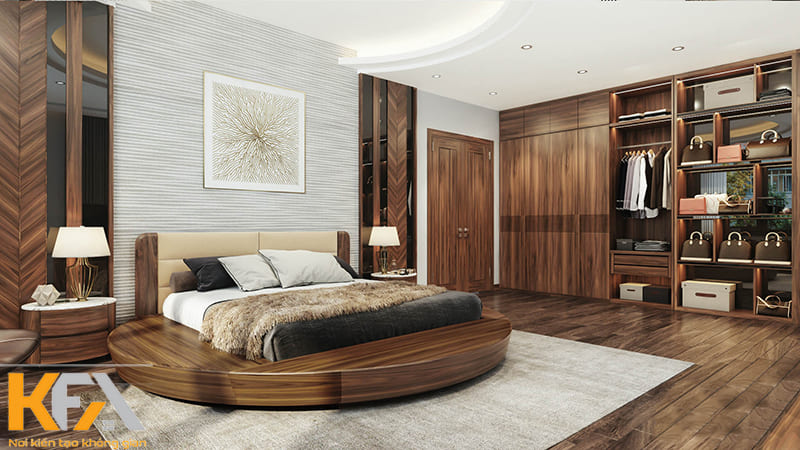 Mẫu phòng ngủ hiện đại tiện nghi với nội thất đa năng