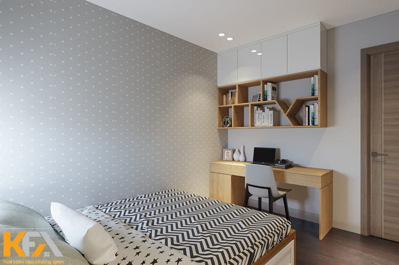 Không gian phòng ngủ nhỏ nên bố trí nội thất đơn giản