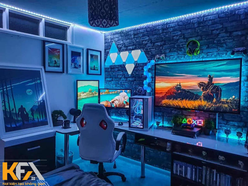 Phòng ngủ gaming phong cách sáng tạo và độc đáo đang được nhiều game thủ quan tâm