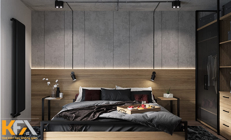 Phòng ngủ cho nam thường ưa chuộng các gam màu tối, màu lạnh mang vẻ đẹp quyến rũ