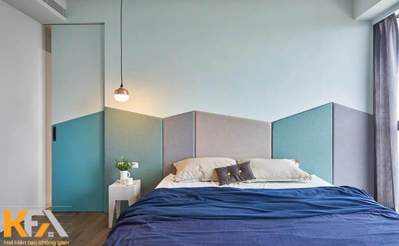 Mẫu phòng ngủ hiện đại màu xanh dương