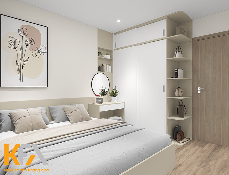 Thiết kế căn hộ 55m2 – 2 phòng ngủ gia đình anh Bình tại VinSmart City